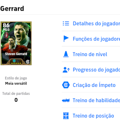 Conta Efootball com Steven Gerrard 105