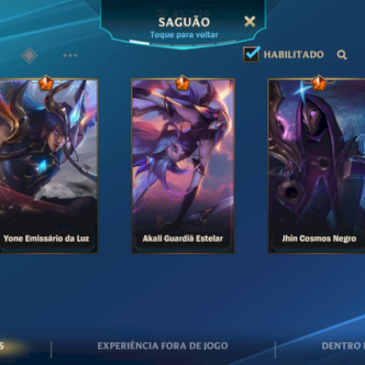 Conta wild rift com boas skins