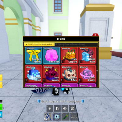 CONTA LEVEL MAX COM FRUTAS MITICAS, ESPEDAS MITICAS INCLUINDO DARK BLADE ETC