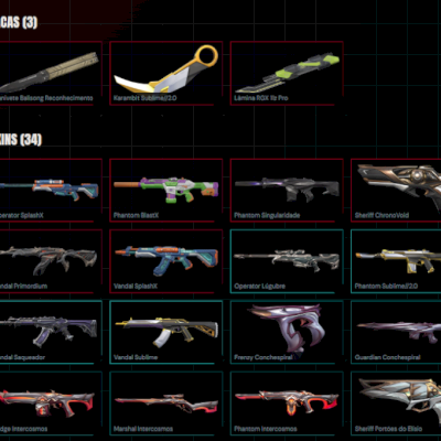 CONTA VALORANT PLATINA 2 COM 37 SKINS