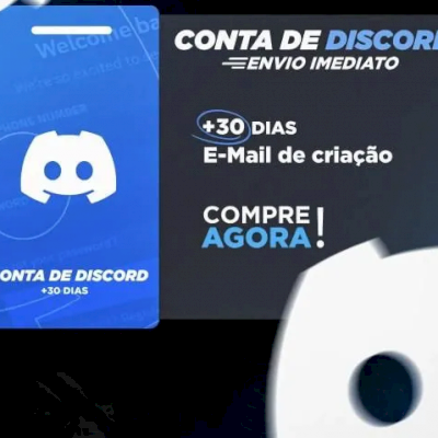[ENVIO AUTOMÁTICO] DUAS CONTAS DISCORD 30 DIAS DE CRIAÇÃO (PRA ATIVAR NITRO!)