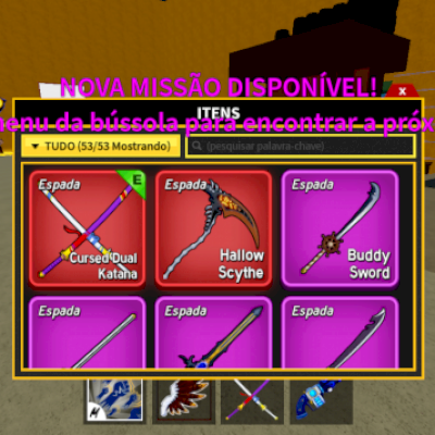 Conta de blox fruit com skull guitar CDK  e haki colorido Hallow Scythe