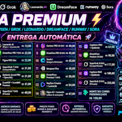 🔥 HEYGEN / GROK / LEONARDO / DREAMFACE / RUNWAY / SORA 🎥 IA PREMIUM ⚡ ENTREGA