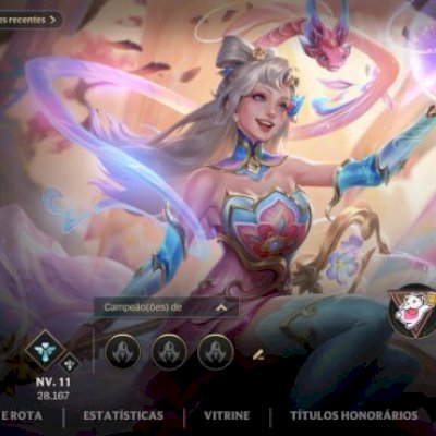 conta wild rift. lvl 223, 146 skins.