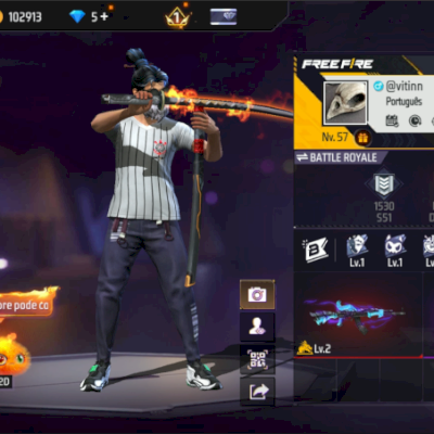 🔥CONTA FREE FIRE -LEVEL57- BARBINHA, SAPATO ASTRO, AK DRAGÃO, PASSES ANTIGOS...