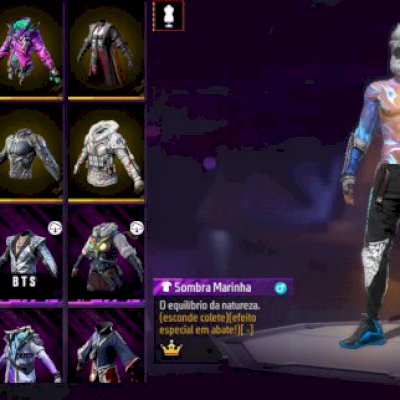 Conta de Free Fire gemada