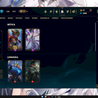 Conta smurf lol quase todos os champs Full acesso