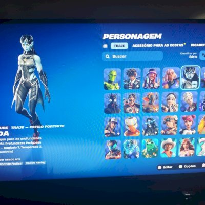 Conta de fortnite com 381 skin e bastante skin de clube