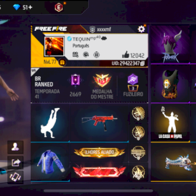 Conta de Free Fire antiga e gemada