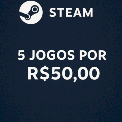 5 JOGOS NA SUA PRÓPRIA CONTA DA STEAM POR R$50,00