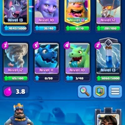 Conta de clash boa com cartas nvl 14