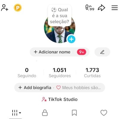 CONTA TIK TOK 1K SEG E 1,7K DE CURTIDAS (CONTAS TIK TOK)