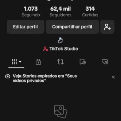 conta tiktok 62.371 seguidores br todos reais