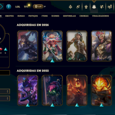 Mestre com 70 Champs e 8 Skins ( 390 PDL )
