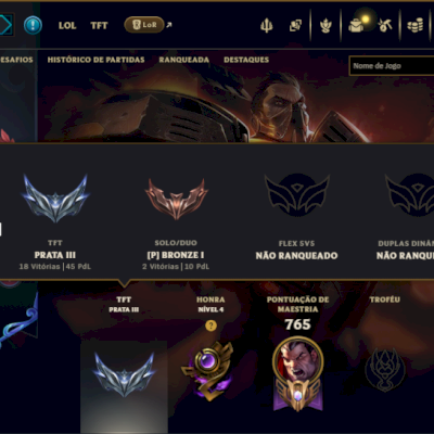 Bronze 1 com TODOS os Champs e 263 Skins ( TOP / MID / JG ) - ( Nivel 610 )