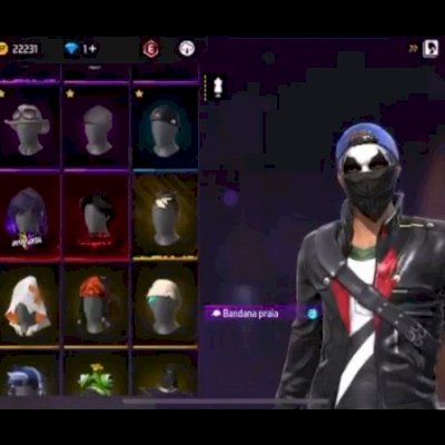 Conta Free Fire, com Angelical Azul, todas skins do Naruto,Bandeirão, 27Passes