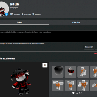 Conta do roblox: criada em 2020 com o valor de 3600 robux ou em real R$230