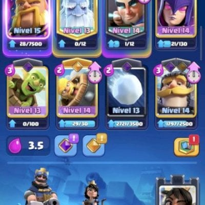 Conta de Clash Royale nível 42, 9k de troféus.