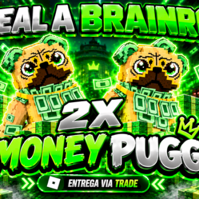 STEAL A BRAINROT - 2X MONEY PUGG | ENTREGA VIA TRADE | MELHOR PREÇO