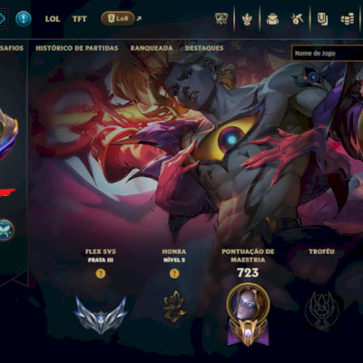 Conta lol lvl 636 com bastante skins