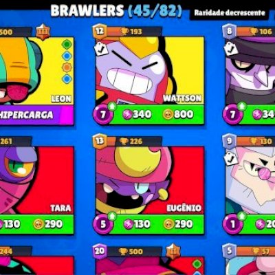 Conta Brawlstars com 13700 troféus 45 brawlers e skins boas