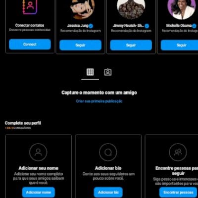 CONTA DO INSTA RECEM CRIADA
