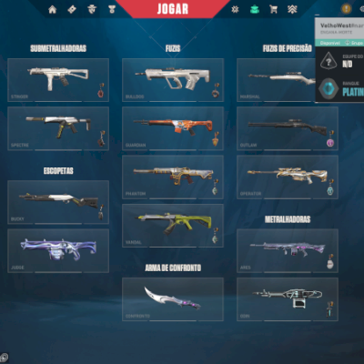 Conte de LOL 2017 e Valorant desde o BETA, SKINS raras em ambos os games.