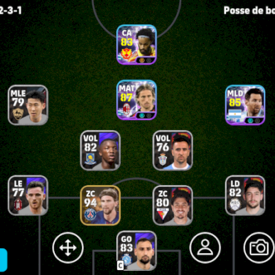 Conta efootball com Modric 105 e Chrigor 102