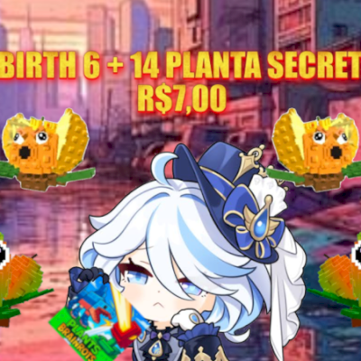 Conta com 14 Plantas Secretos e rebirth 6 por R$4/ Plantas Vs Brainrots