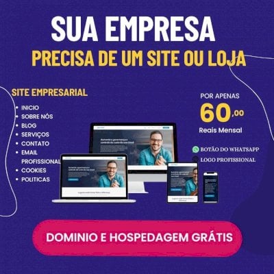 Site Profissional 60,00 Reais Mensal