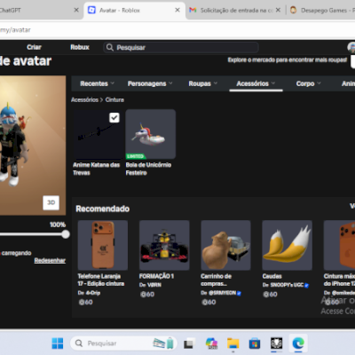 Conta com  acc limited e muita skin