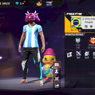 CONTA FREE FIRE ANGELICAL RAGNAROK NARUTO E SASUKE