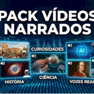 🎙️ PACK VÍDEOS NARRADOS (Canal Dark) | Motivacional TUDO PRONTO!! SÓ UPAR.