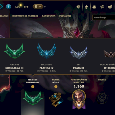 Platina 4 com TODOS os Champs e 562 Skins +4 Prestigios