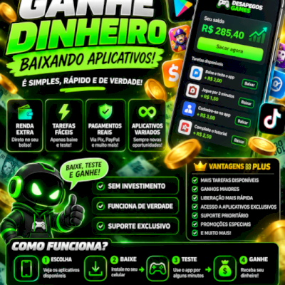 Ganhe dinheiro baixando aplicativos