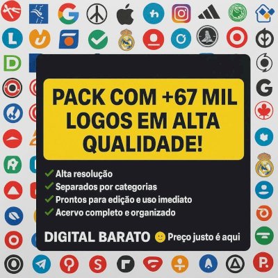 🎁 PACK COM +67 MIL LOGOS EM ALTA QUALIDADE!