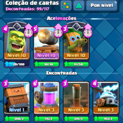 Conta de Clash com quase todas as cartas, arena 12, e lendárias.