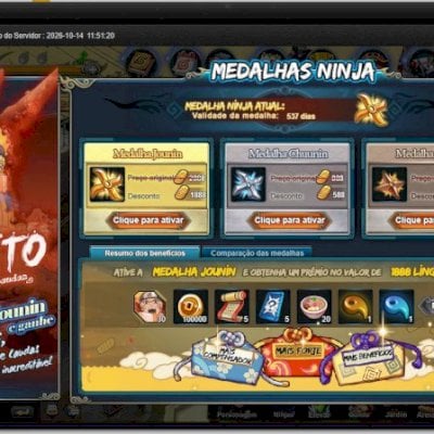 Conta Naruto online 3m de FC