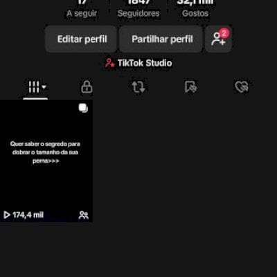 CONTA DO TIKTOK COM 1800 SEGUIDORES