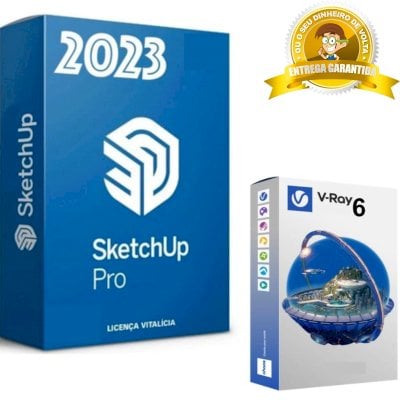 SKETCHUP PRO 2023 + VRAY 6 PERMANENTE PARA WINDOWS