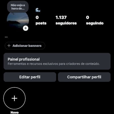 Vendo conta com 1.137 seguidores