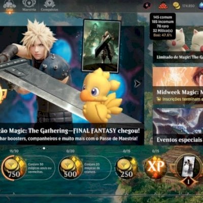 Conta Magic Arena 173.000 de ouro 78 coringas raros e 32 míticos