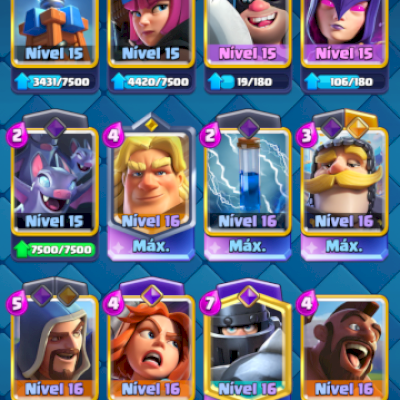 Vendo conta de 12 troféus, 6 cartas lvl 16