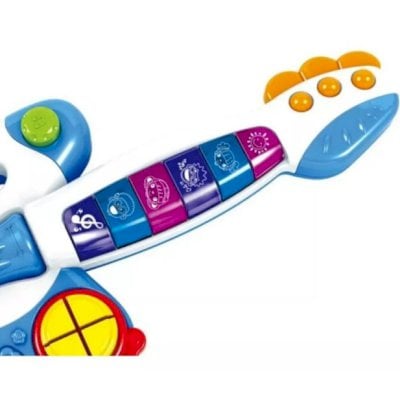 Brinquedo Minha Primeira Guitarra Elétrica Azul Tocar Música