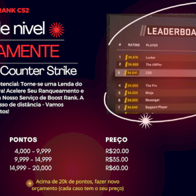 BOOST RANK CS2 (JOGUE COM UM EX-PRO)