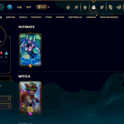 Mestre com 70 Champs e 9 Skins