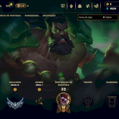 Conta de LOL com Udyr Guardião Espiritual