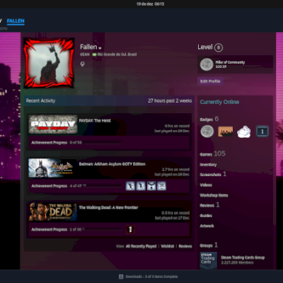 Conta da steam com 105 jogos