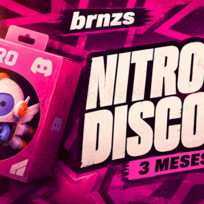 Discord Nitro Gaming 3 mês, Conta virgem + 6 IMPULSOS -
