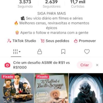 Conta tiktok com shope